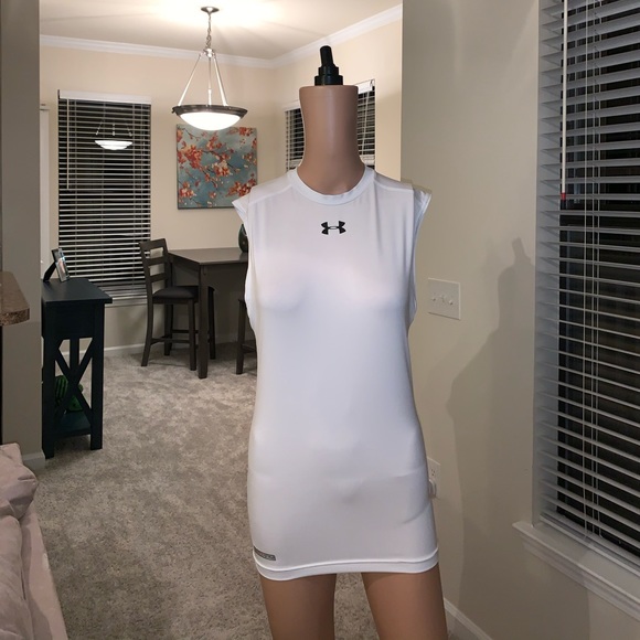Under Armour Tops - Under Armour Compression White tank top size M